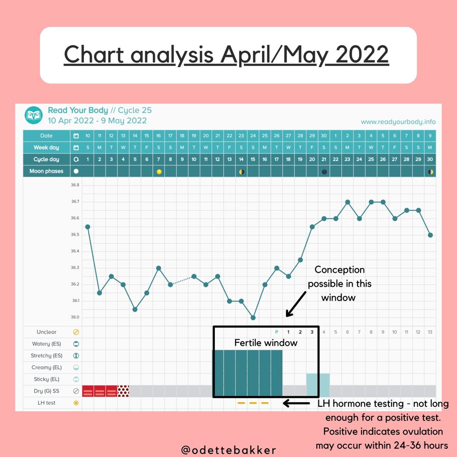 Fertility Awareness method chart